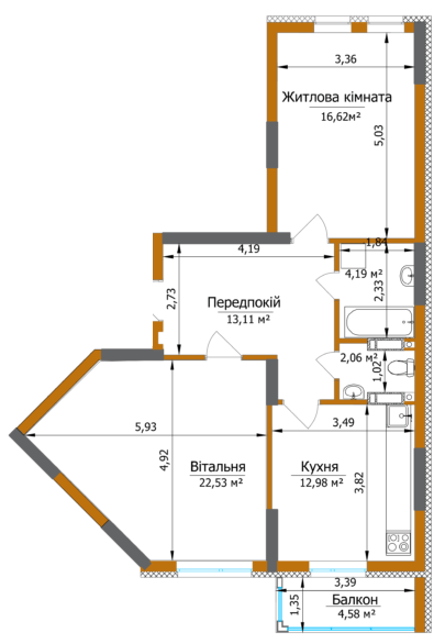 2-комнатная 72.86 м² в ЖК Eco Dream от 27 300 грн/м², Киев