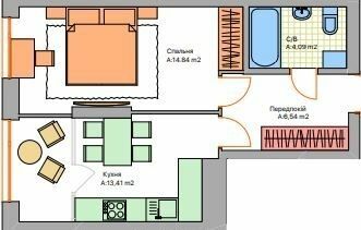 1-кімнатна 38.88 м² в ЖК Еталон від 22 500 грн/м², м. Ірпінь