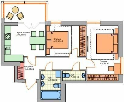 2-кімнатна 58.84 м² в ЖК Еталон від 22 000 грн/м², м. Ірпінь