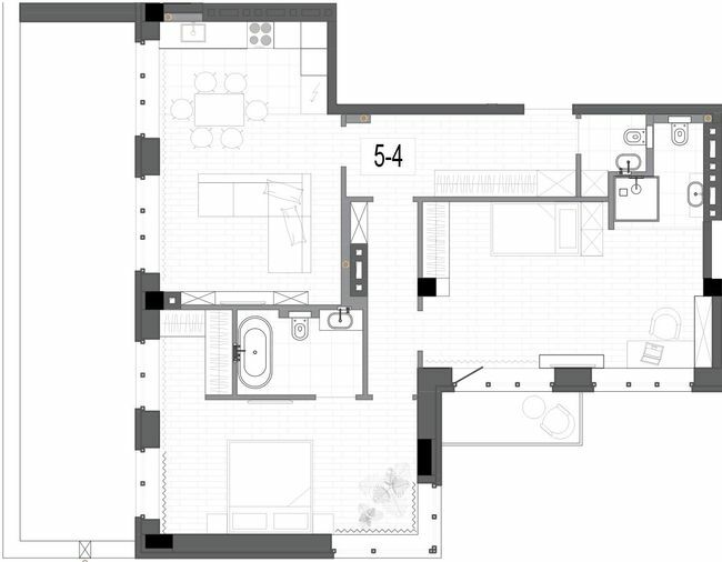 2-комнатная 107.1 м² в КД на Короленко от 27 600 грн/м², Днепр