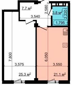 1-комнатная 57.9 м² в ЖК Криптон от 22 000 грн/м², Харьков