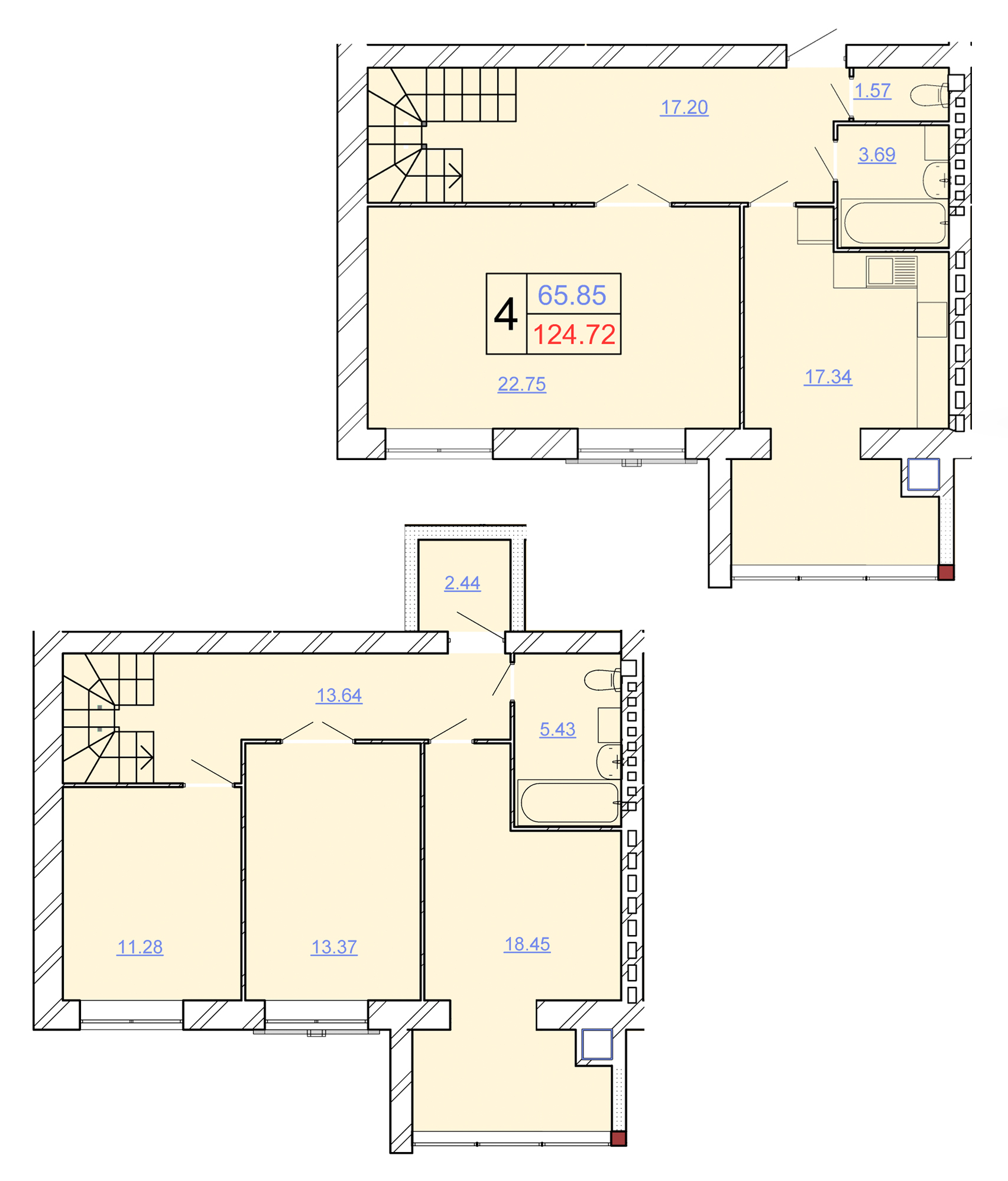 Двухуровневая 124.72 м² в ЖК Avila Lux II от 22 000 грн/м², Хмельницкий