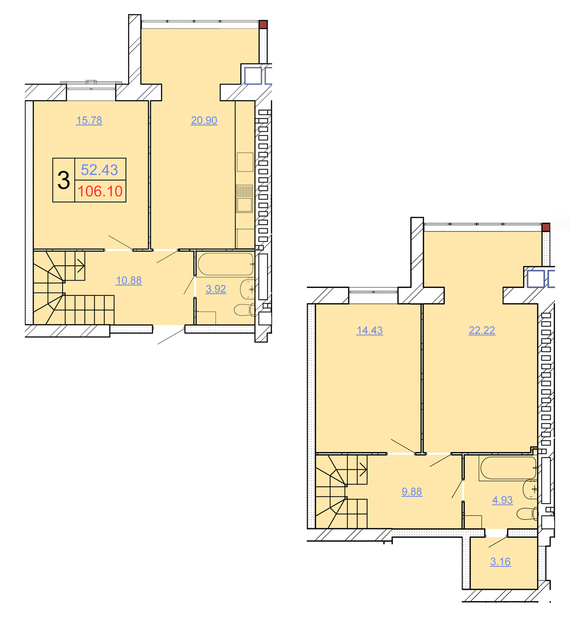 Двухуровневая 106.1 м² в ЖК Avila Lux II от 22 000 грн/м², Хмельницкий