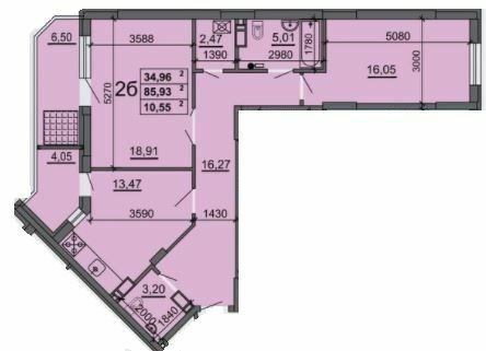 2-кімнатна 85.93 м² в ЖК на вул. Смілянська, 48, 50, 54 від 17 000 грн/м², Черкаси