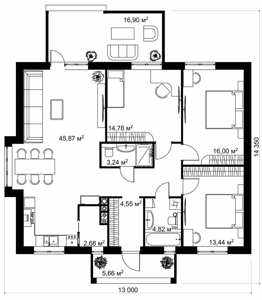 Котедж 128 м² в КМ Солнечний від 27 813 грн/м², с. Осещина