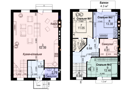 Таунхаус 116.69 м² в Таунхаусы Новая Конча-Заспа от 27 166 грн/м², с. Ходосовка