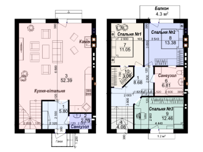 Таунхаус 122.55 м² в Таунхауси Новая Конча-Заспа від 28 641 грн/м², с. Ходосівка