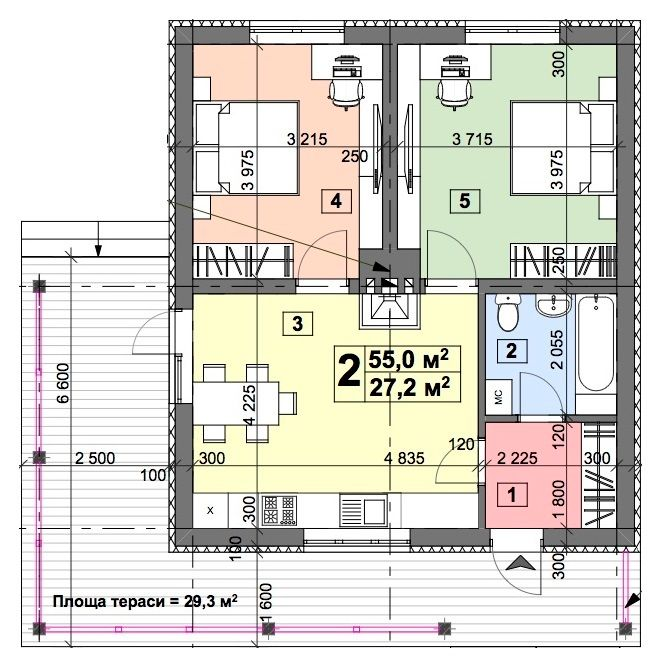 Коттедж 55 м² в КП Фортеця Колонщины от 19 273 грн/м², с. Колонщина