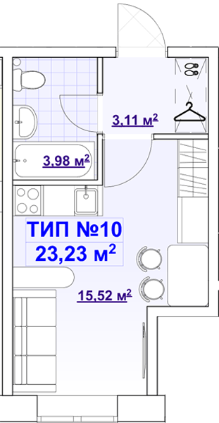 1-комнатная 23.23 м² в ЖК BARVY от 17 100 грн/м², Днепр