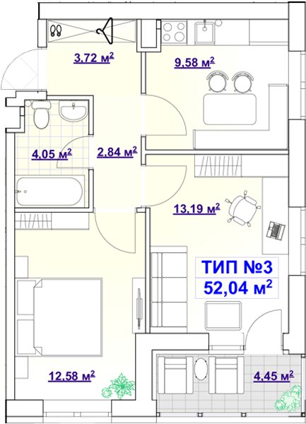 2-кімнатна 52.04 м² в ЖК BARVY від 16 100 грн/м², Дніпро