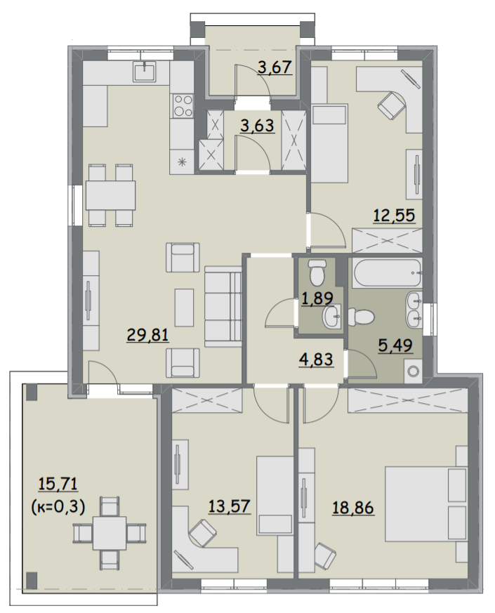 Коттедж 96.4 м² в КП Счастливый Хуторок от 21 058 грн/м², с. Гнедин