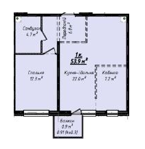 1-комнатная 53.9 м² в ЖК Скай Сити Плюс от 25 000 грн/м², Одесса