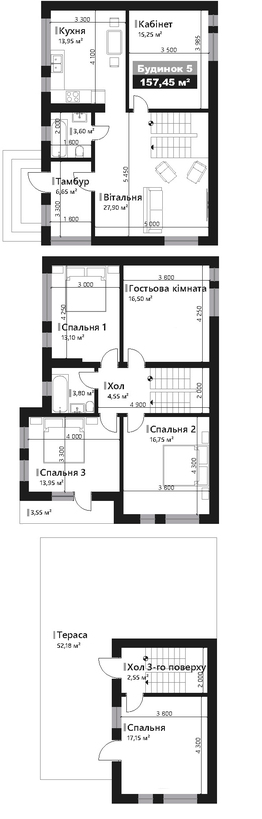 Таунхаус 157.45 м² в КМ RENAISSANCE від 23 372 грн/м², Львів