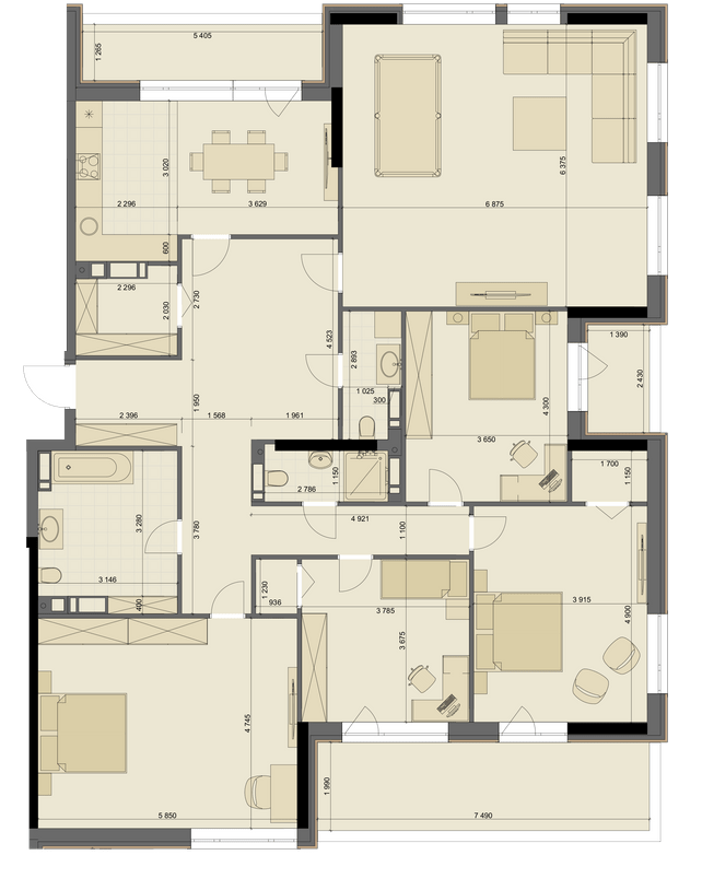 5+ кімнат 205.82 м² в ЖК High Hills від 48 650 грн/м², Харків