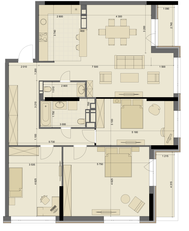 4-кімнатна 131.43 м² в ЖК High Hills від 46 900 грн/м², Харків