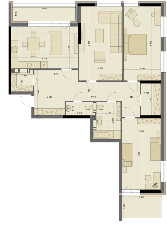 3-кімнатна 132.16 м² в ЖК High Hills від 42 650 грн/м², Харків