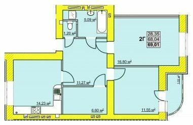 2-кімнатна 69.01 м² в ЖК на вул. Успенсько-Троїцька, 72/8 від 11 750 грн/м², м. Конотоп