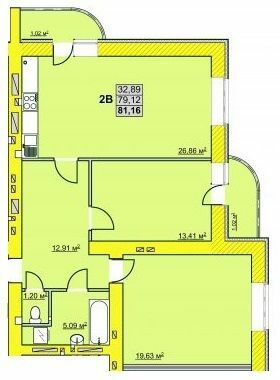 2-комнатная 81.16 м² в ЖК на ул. Успенско-Троицкая, 72/8 от 11 750 грн/м², г. Конотоп