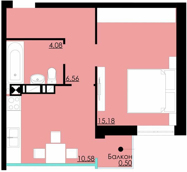 1-комнатная 36.9 м² в ЖК Comfort City от 13 500 грн/м², Черновцы