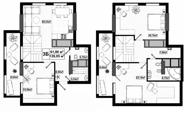 Дворівнева 139.05 м² в ЖК UNO City House від 37 300 грн/м², Київ