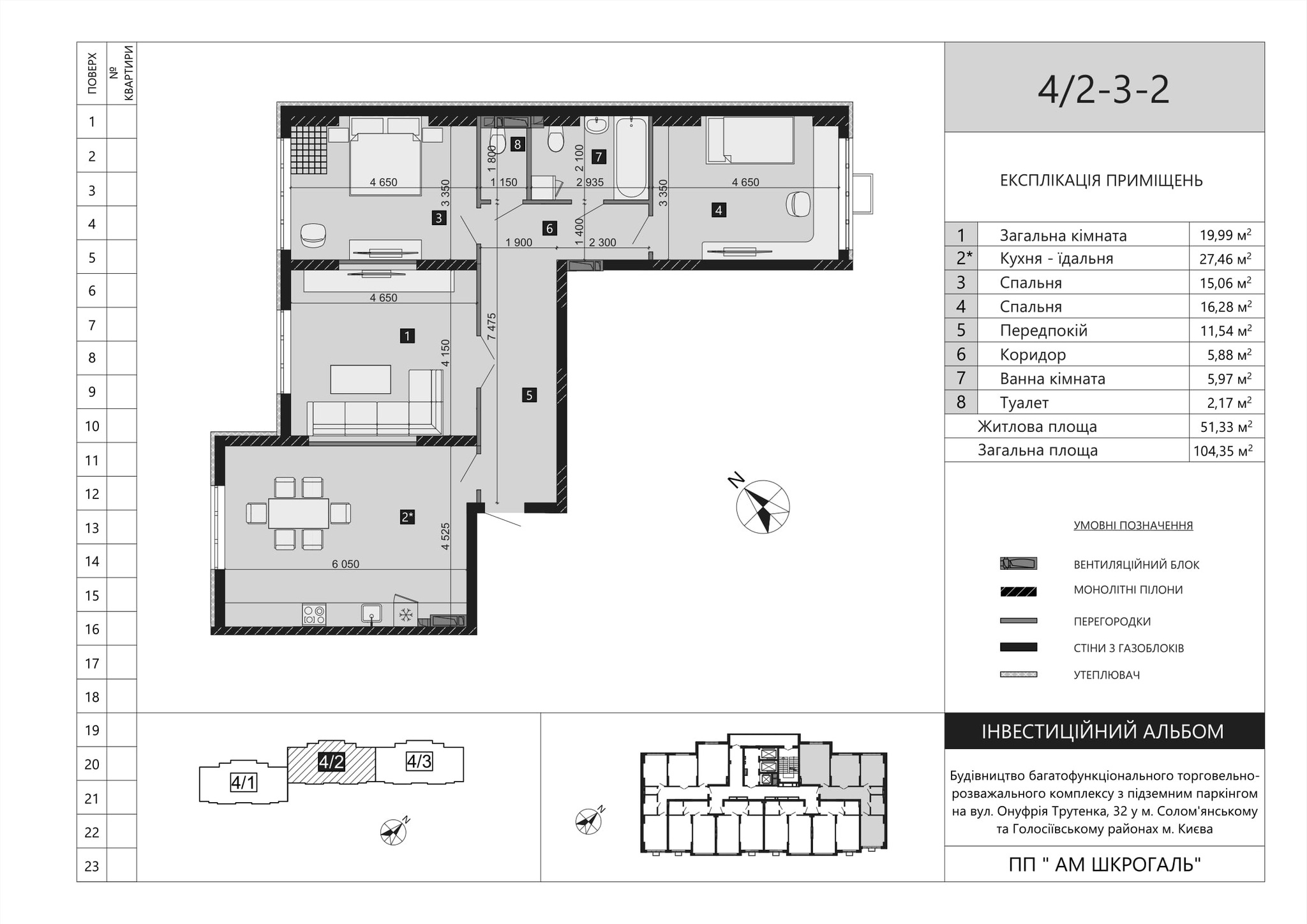 3-кімнатна 104.35 м² в ЖК LIKO-GRAD Perfect Town від 26 000 грн/м², Київ