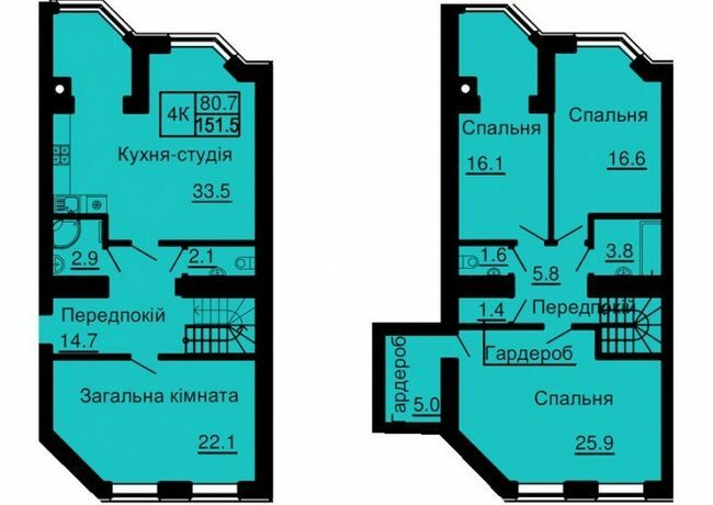 Дворівнева 151.5 м² в ЖК Sofia Nova від 35 000 грн/м², с. Новосілки