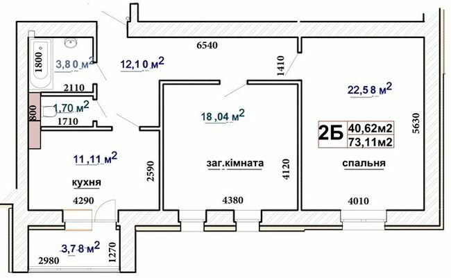 2-комнатная 73.11 м² в ЖК Чабаны 2 от 24 000 грн/м², пгт Чабаны