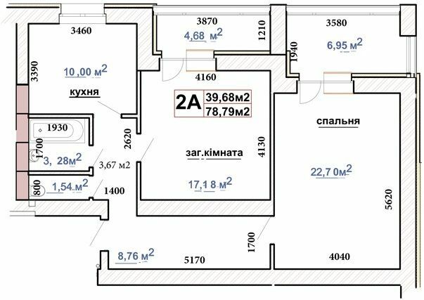 2-кімнатна 78.79 м² в ЖК Чабани 2 від 24 000 грн/м², смт Чабани