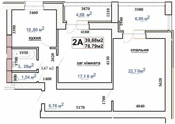 2-комнатная 78.79 м² в ЖК Чабаны 2 от 24 000 грн/м², пгт Чабаны