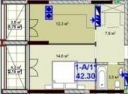 1-комнатная 42.3 м² в ЖК Sky-2 от 24 350 грн/м², г. Ирпень