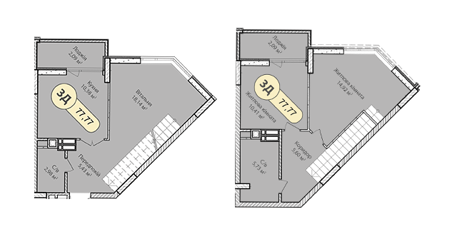 Двухуровневая 77.77 м² в ЖК Синергия Сити от 18 000 грн/м², г. Ирпень