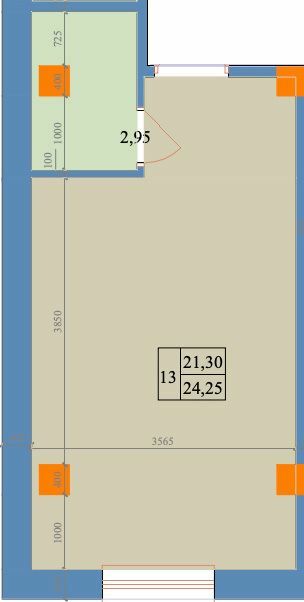 1-кімнатна 23.25 м² в ЖК Благовіст від 22 200 грн/м², Харків