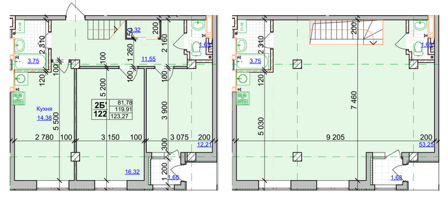 Двухуровневая 123.27 м² в ЖК Спортивный от 21 300 грн/м², Харьков