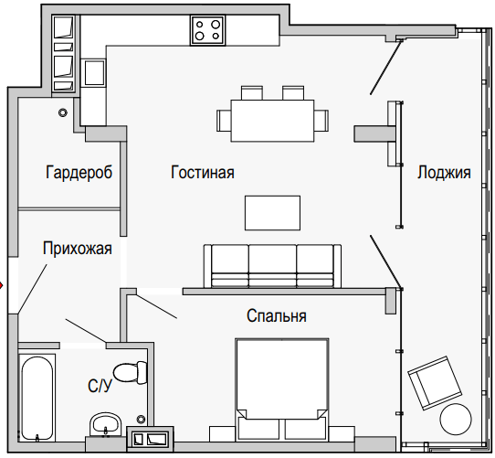 2-комнатная 68.47 м² в Апарт-комплекс Port City от 36 200 грн/м², Днепр