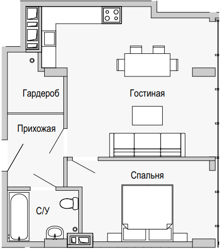 2-кімнатна 56.63 м² в Апарт-комплекс Port City від 36 200 грн/м², Дніпро