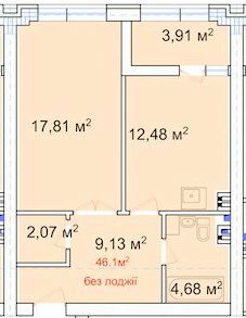 1-комнатная 50.01 м² в ЖК Comfort City Lagoon от 21 350 грн/м², Днепр