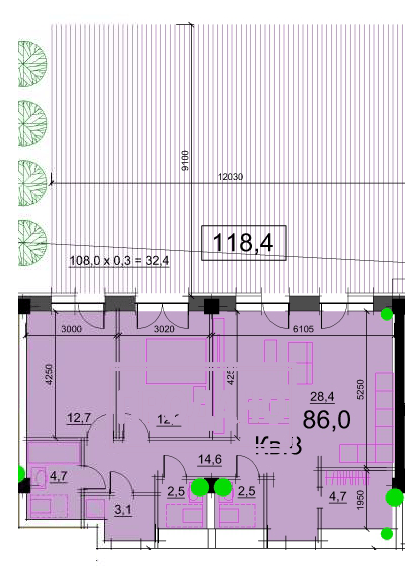 2-комнатная 118.4 м² в ЖК Loft White от 38 300 грн/м², Днепр