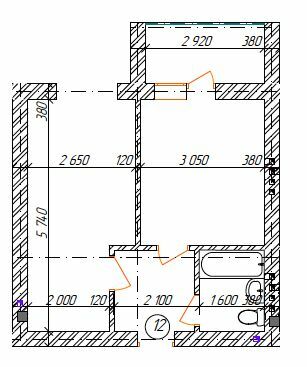 1-кімнатна 39.6 м² в КБ Дружний від 15 500 грн/м², Дніпро