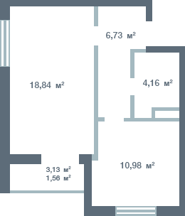 1-кімнатна 41.49 м² в ЖК Новосел від 13 400 грн/м², с. Молодіжне