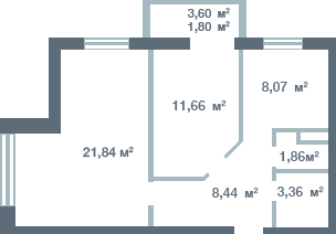 2-кімнатна 56.09 м² в ЖК Новосел від 13 400 грн/м², с. Молодіжне