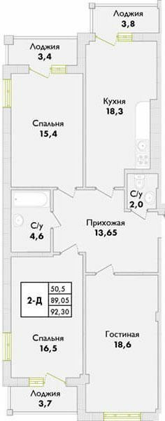 3-кімнатна 92.3 м² в ЖК Парк Совіньон від 23 800 грн/м², смт Таїрове