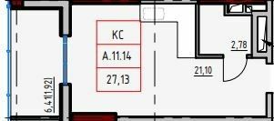 Студія 27.13 м² в ЖК ITown від 35 250 грн/м², Одеса