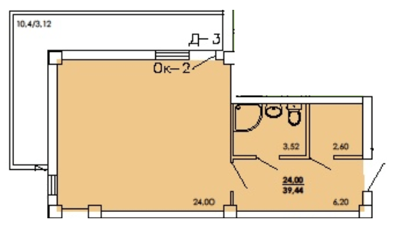 1-кімнатна 39.24 м² в ЖК Одеський двір від 13 450 грн/м², Одеса