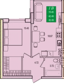 1-кімнатна 42.49 м² в ЖК Приморські Сади від 19 950 грн/м², Одеса