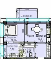 1-кімнатна 34.82 м² в ЖК Простір Eco City (Простір на Радісній від 21 800 грн/м², Одеса