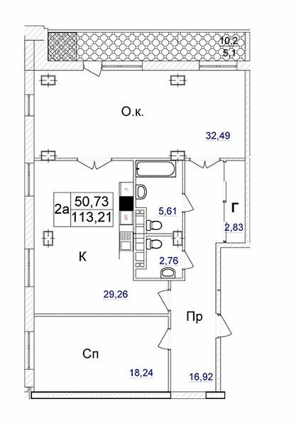 2-комнатная 113.21 м² в ЖК Ясная Поляна 2 от 37 150 грн/м², Одесса