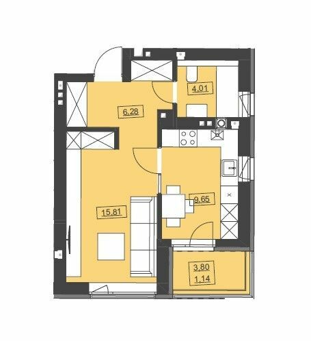 1-комнатная 36.89 м² в ЖК Святой Николай от 16 950 грн/м², г. Бобрка