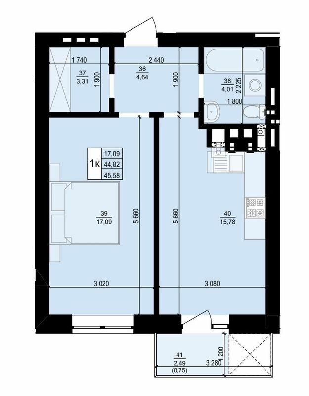 1-комнатная 45.58 м² в ЖК Святий Антоній от 18 350 грн/м², г. Мостиска