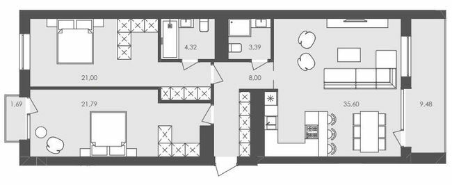 2-кімнатна 99.35 м² в ЖК Avalon Yard від 27 000 грн/м², Львів