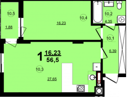 1-комнатная 56.5 м² в ЖК Globus Central Park от 46 150 грн/м², Львов